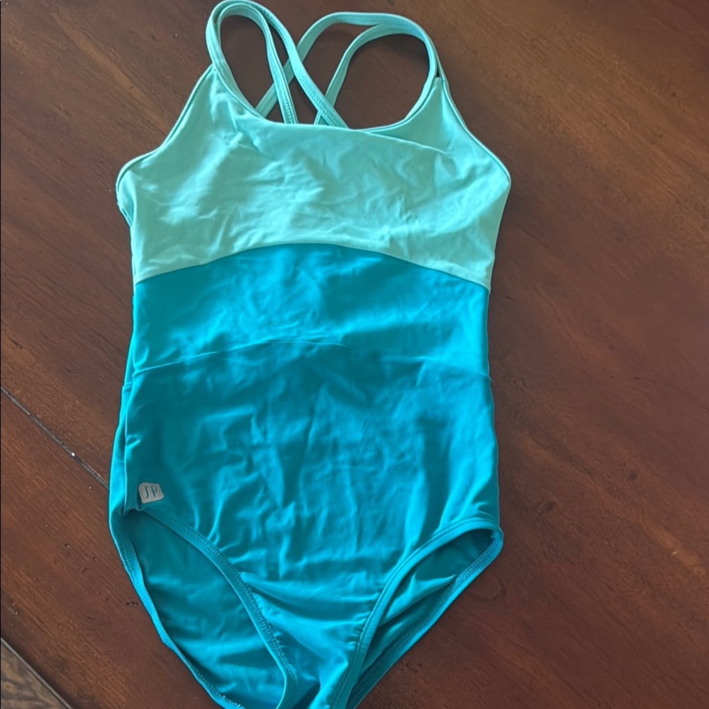 Two-Tone Strappy Gymnastics Leotard